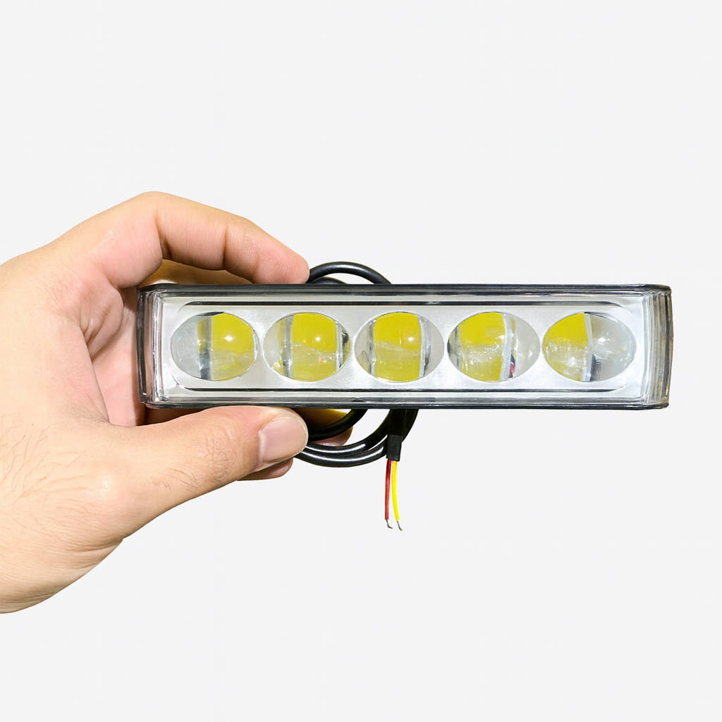 5-Lens LED Light – Universal for Car & Bike